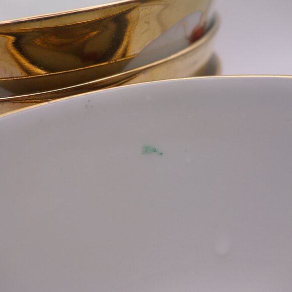 Set of Seven(7) Dragon Gold Color Soup Bowls & Spoons Made in Hong Kong - Picture 14 of 16